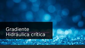 Gradiente Hidráulica Crítica Aplicado A Suelo