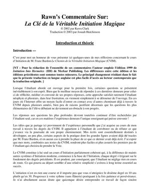 Commentaires Sur La Véritable Initiation