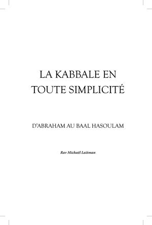 La Kabbale En Toute Simplicite