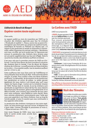 BULLETIN DE L'AED - JANVIER 2020