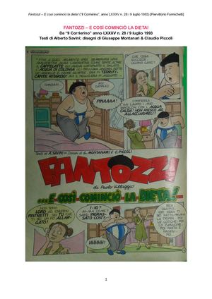 Fantozzi a fumetti - La cura dimagrante