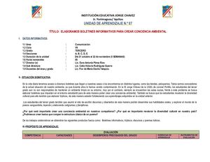 Unidad 7 ÁREA DE COMUNICACIÓN