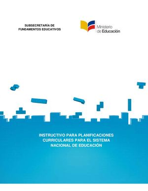 Instructivo Para Planificaciones Curriculares