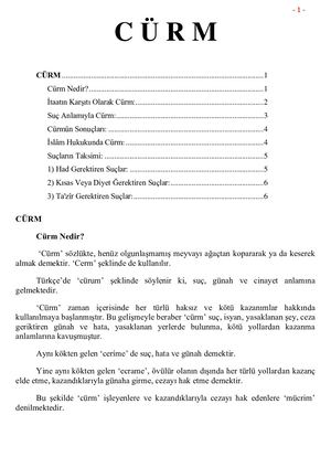 C Ü R M KAVRAMI = Ebu Abdulmumin Tekin Mıhçı =.
