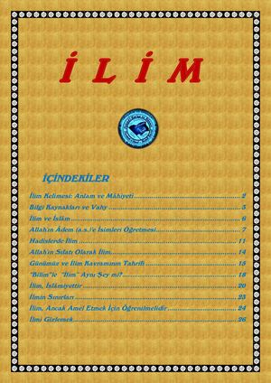 İ  L  İ  M KAVRAMI = Ebu Abdulmumin Tekin Mıhçı =.