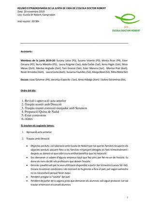 Acta Afa Dimecres 20 Novembre 2019