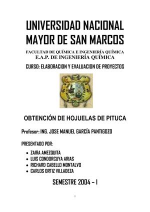 2007 - INDUSTRIALIZACION DE LA PITUCA