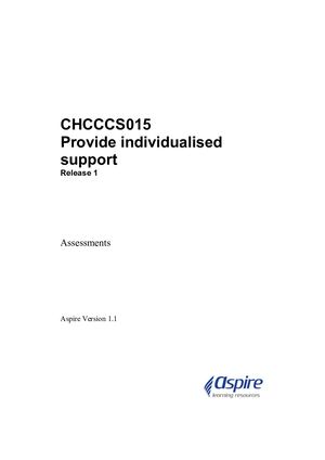CHCCS015 assessments