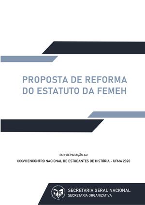 Proposta de Reforma do Estatuto da FEMEH