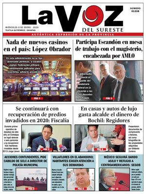 Diario La Voz del Sureste  08-01-2020