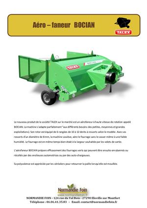 Fiche Technique Talex Bocian