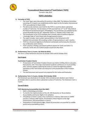 Tgte Activities 08 01 2020