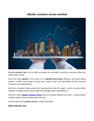 uBanker customer service unveiled