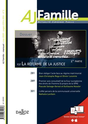 Aj Famille_Reforme De La Justice_Partie 1