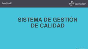Gestión De La Calidad