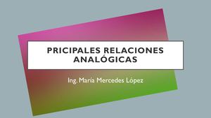Pricipales Relaciones Analógicas