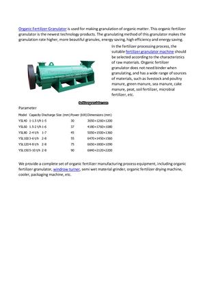 Poultry Manure Organic Fertilizer Granulator