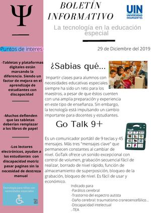 tecnologia y educacion especial