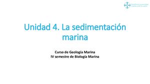La Sedimentación Marina