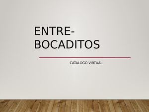 Entre Bocaditos Catalogo