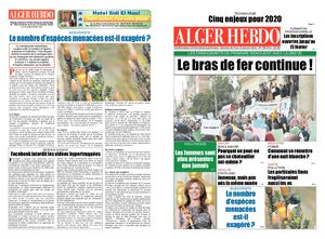 Alger Hebdo N°706 du 9 au 15 janvier 2020
