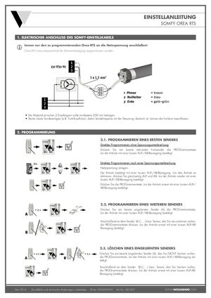 WOUNDWO EA 841007 Somfy Orea RTS