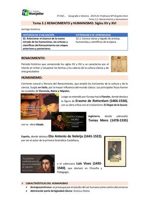 3 1 Renacimiento Y Humanismo 19 20