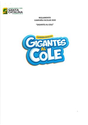 Reglamento Campaña Escolar CSC 2020