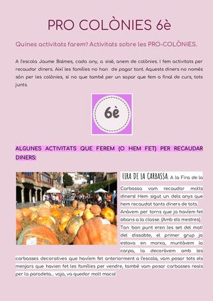Pro Colònies 6è