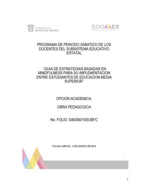 GUÍA DE ESTRATEGIAS BASADAS EN MINDFULNESS PARA SU IMPLEMENTACIÓN ENTRE ESTUDIANTES DE EDUCACIÓN MEDIA SUPERIOR