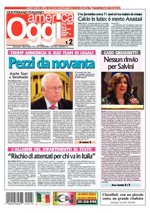 America Oggi 18 Gennaio 2020