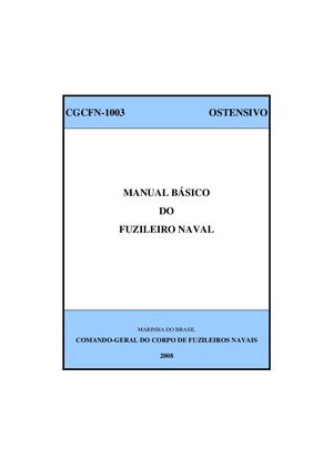 CGCFN-1003 - Manual Básico do Fuzileiro Naval