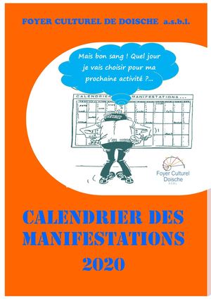 Calendrier des Manifestations 2020