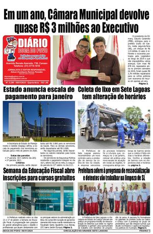 Jornal Diário Boca do Povo de quarta-feira dia 8 de janeiro de 2020