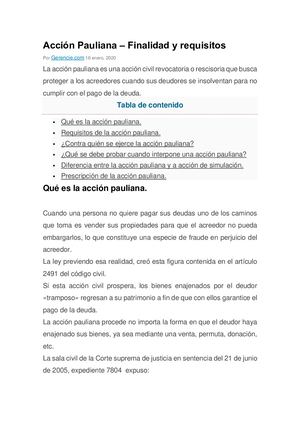 Acción Pauliana