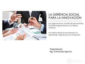 La Gerencia Social para la Innovación