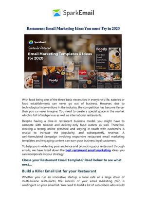 Restaurant HTML Email Marketing Templates
