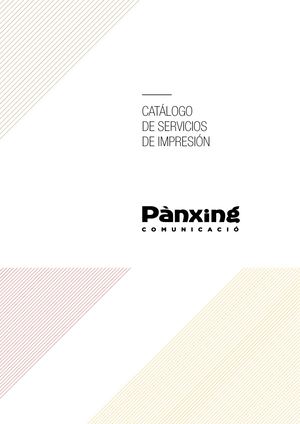 Catalogo Pànxing Impresión