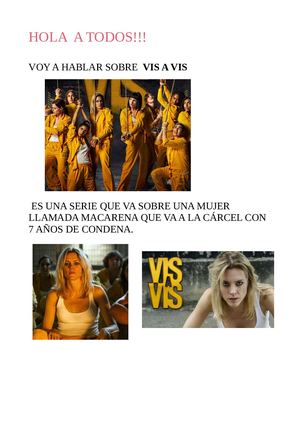 Serie Vis A Vis Sofía