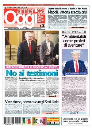 America Oggi 22 Gennaio 2020