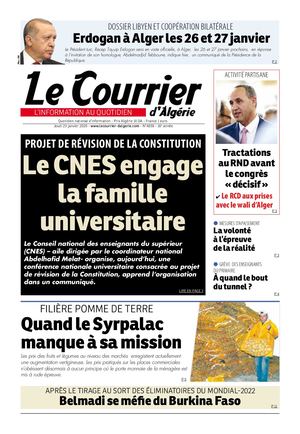 Le Courrier d'Algérie du jeudi 23 janvier 2020