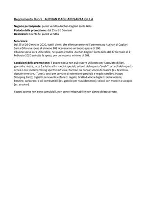 Regolamento 10 Su 50 Cagliari Santa Gilla