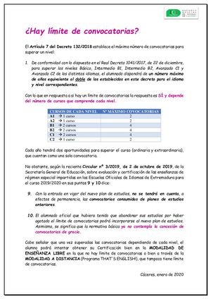 Hay Limite De Convocatorias