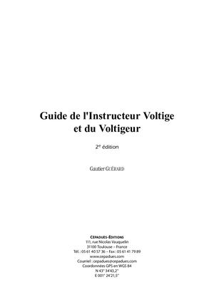 Extrait Guide Instructeur Voltige Cepadues