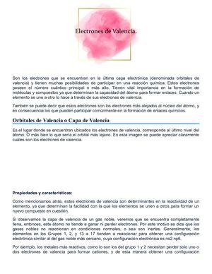 Electrones De Valencia
