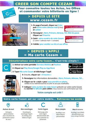 Mode d'emploi : Créer son Compte Cezam