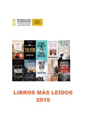 LIBROS MÁS LEÍDOS 2019