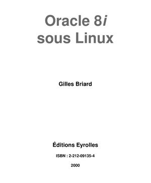 Chapitre 10 - L'installation d'Oracle 8i sous linux