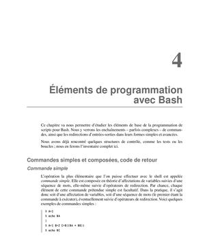 Chapitre 4: Éléments de programmation avec Bash