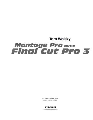 Chapitre 2 - Acquisition de données dans Final Cut Pro